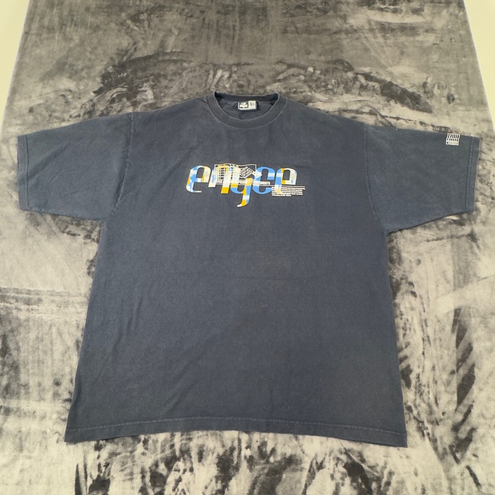 Enyce Graphic T-Shirt Mens XL Blue Vintage Streetwear Short Sleeve 100% Cotton